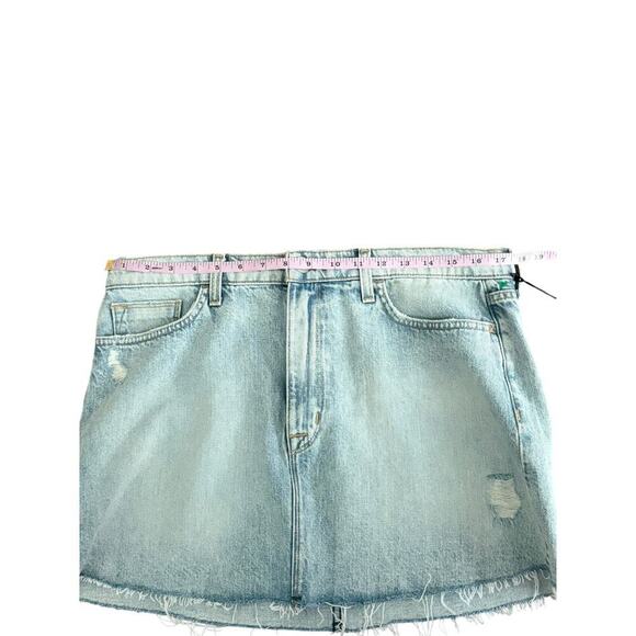 Hudson Denim Mini Skirt – Women’s 29 Distressed Raw Hem (New) - Picture 9 of 10